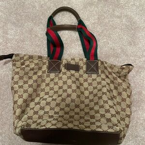 Vintage Gucci canvas tote